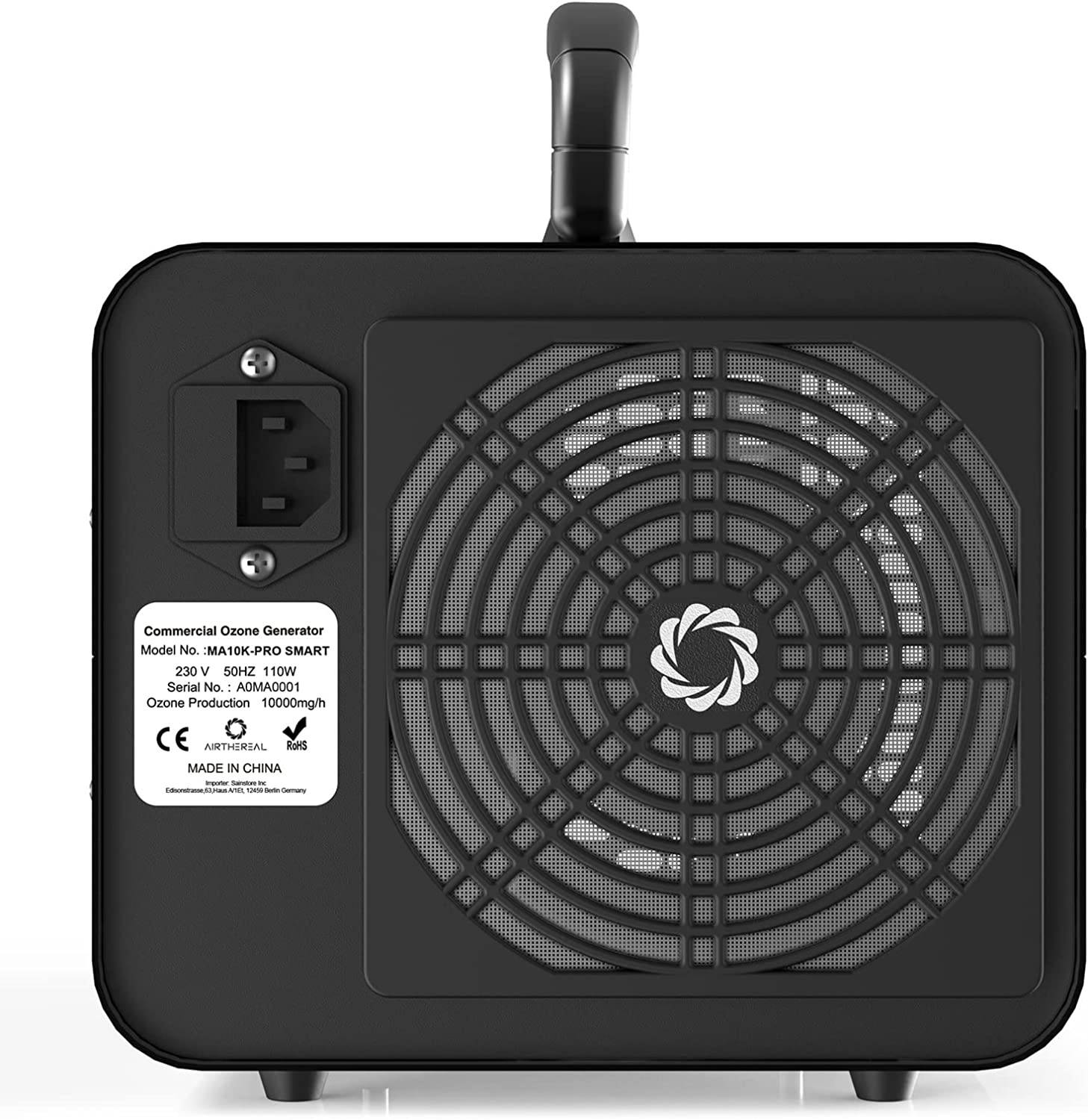 Generator de ozon profesional smart 10.000 mg/h, WiFi, control prin aplicatie, ecran LCD, temporizator, sterilizator O3 pentru casa, masina, birou