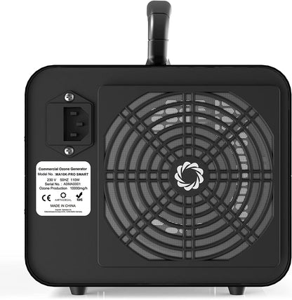 Generator de ozon profesional smart 10.000 mg/h, WiFi, control prin aplicatie, ecran LCD, temporizator, sterilizator O3 pentru casa, masina, birou
