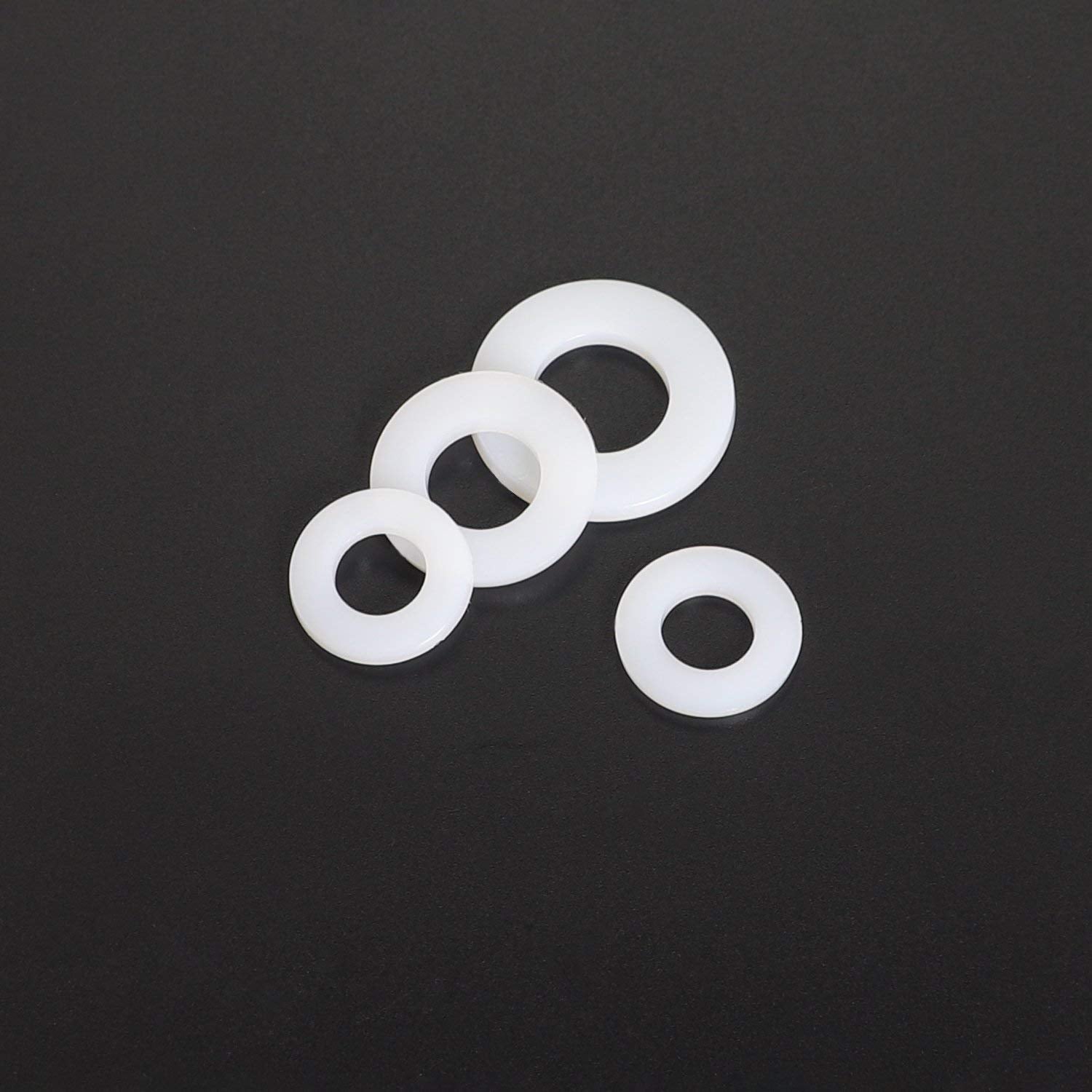 Greluma Set 500 garnituri, nailon, 8 dimensiuni M2/M2.5/M3/M4/M5/M6/M8/M10,cu carcasa de plastic pentru depozitare, albe