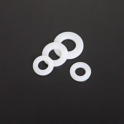 Greluma Set 500 garnituri, nailon, 8 dimensiuni M2/M2.5/M3/M4/M5/M6/M8/M10,cu carcasa de plastic pentru depozitare, albe