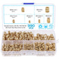 Set 390 piulite moletate din alama cu insert filetat, M2 M2.5 M3 M4 M5 M6, pentru imprimarea 3D a pieselor din plastic