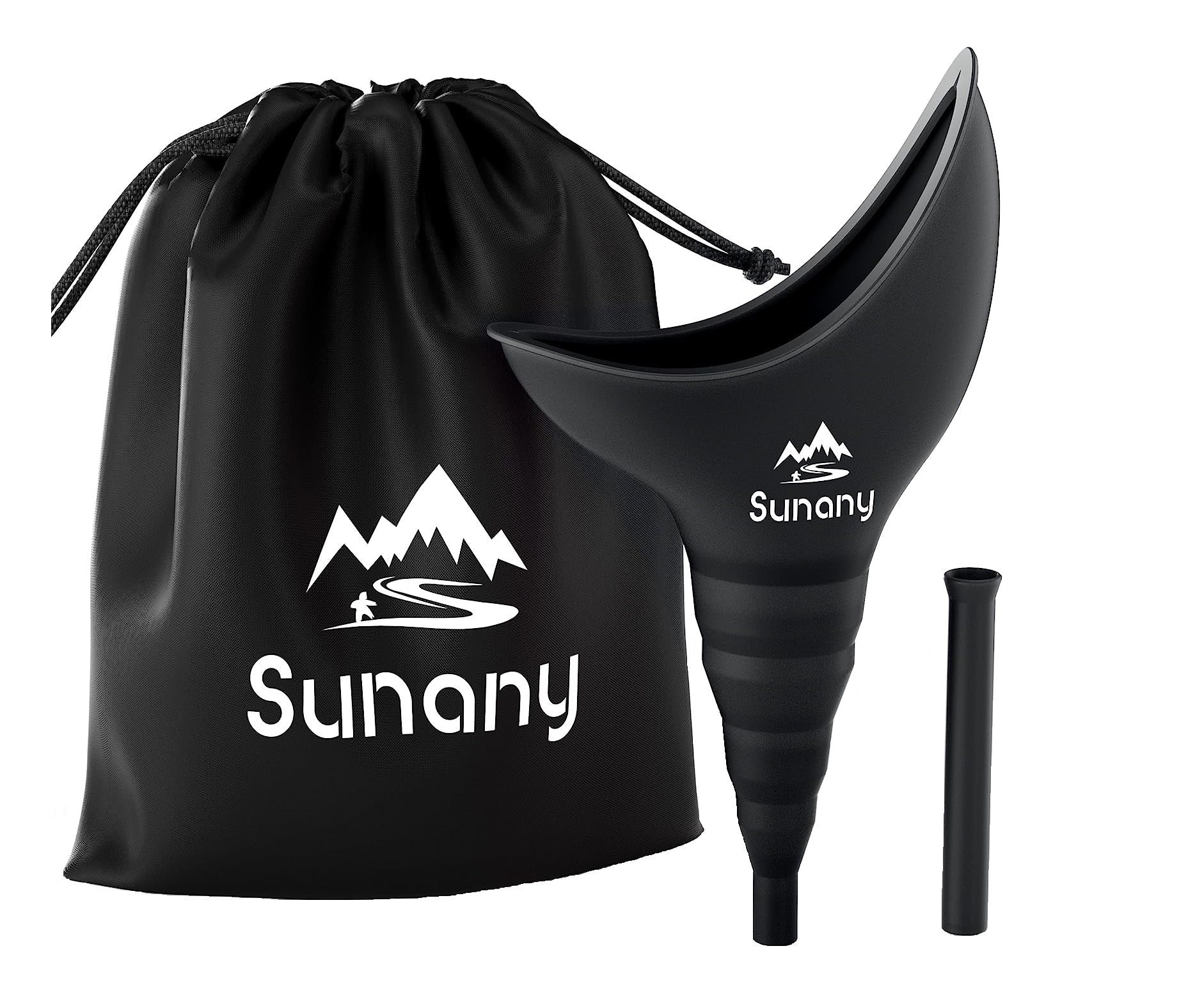Dispozitiv urinal femei tip palnie din silicon, portabil, reutilizabil pentru exterior, activitati, camping, negru