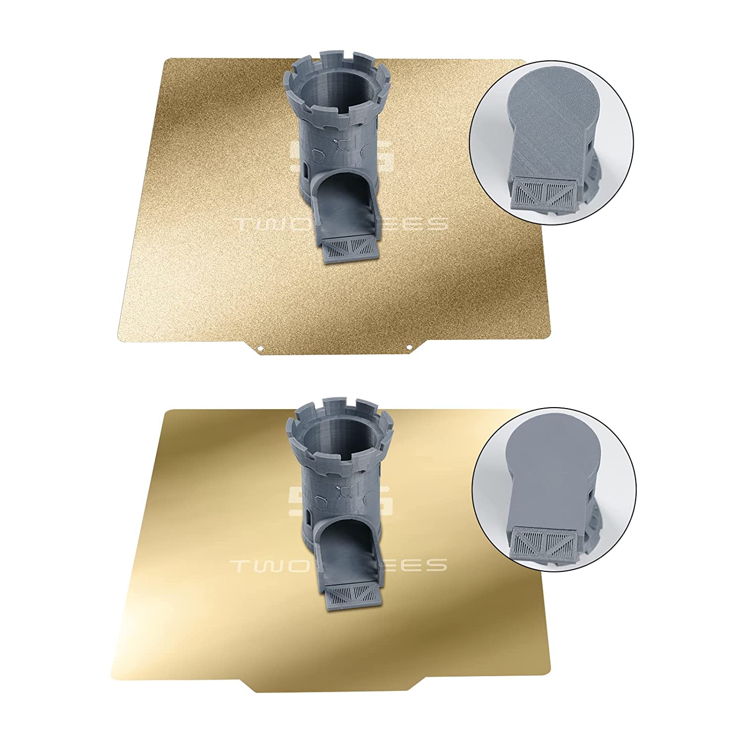 Suprafata de printare cu 2 fete, texturat si neted, 235 x 235 mm, Placa PEI pentru imprimanta 3D Ender 3, Ender 5/Pro, CR 20/Pro, Mega Pro, Kobra, Aquila/C2/S2/X2, Odin-5 F3, Neptune X/2/2S, Mingd D2, LK4/LK4 Pro , B1, A10M/A10T, cu baza magnetica