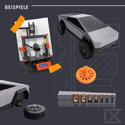 Set 50 piulite din alama M5Sx5.8mm cu insert filetat, pentru piese din plastic ale imprimantei 3D