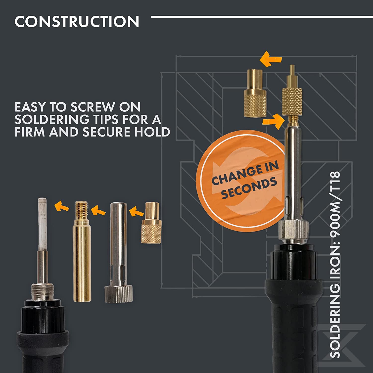 Set 7 Varfuri de lipit Ruthex pentru piulite M2 / M2.5 / M3 / M4 / M5 / M6 / M8, piese ale imprimantei 3D