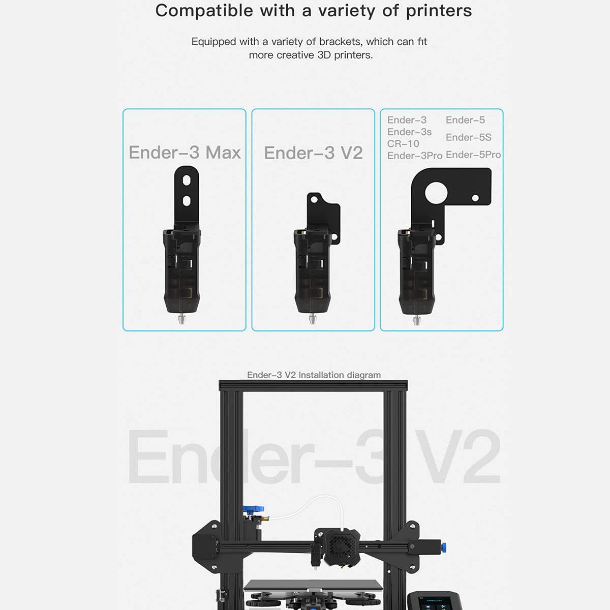 Creality Kit senzor de nivelare automata Creality CR Touch cu conector cu fir de 1 m si bracket montare, pentru Ender 3 / Ender 3 Pro / Ender 3 V2 / Ender 3 Max / Ender 5 / si Seriile CR 10