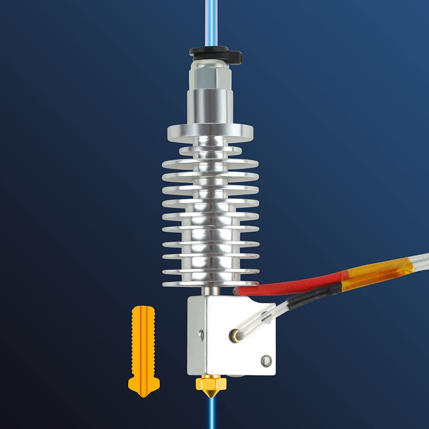 Cap de imprimare Vyper Hotend V5 24V, cu tub de teflon, duza de 0.4 mm, plug and play, pentru ANYCUBIC Vyper, Kobra Max si Kobra Plus