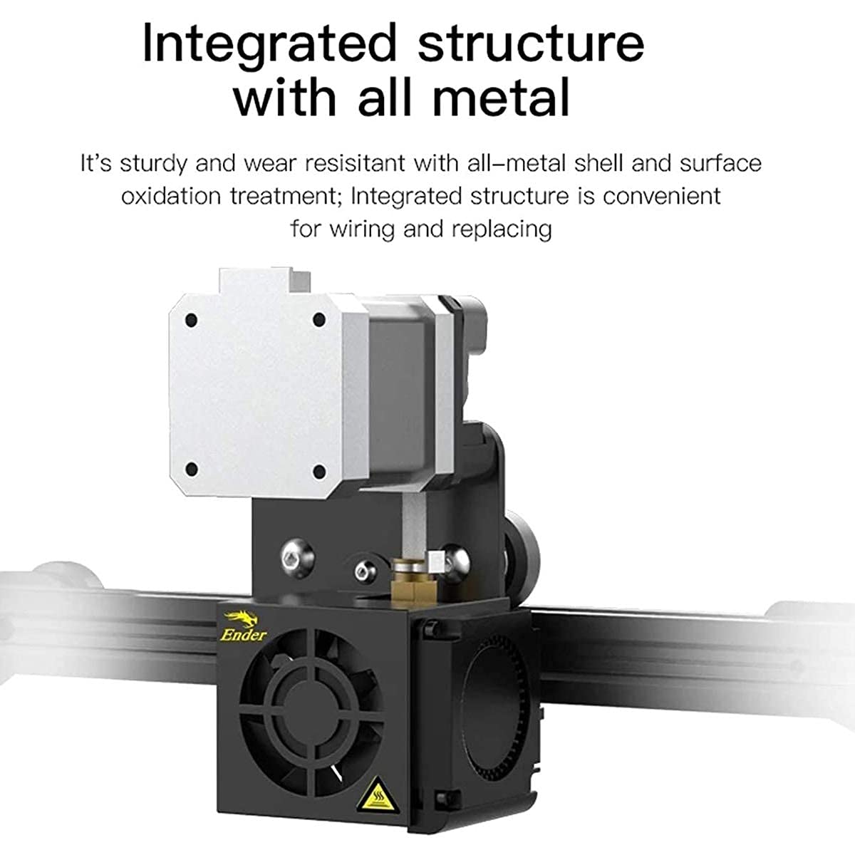 Kit extruder direct de 1.75 mm, Creality, cu motor nivelare pas 42-40, cap de printare, ventilator, fire de conectare, pentru Ender 3, Ender 3 Pro, Ender 3 V2