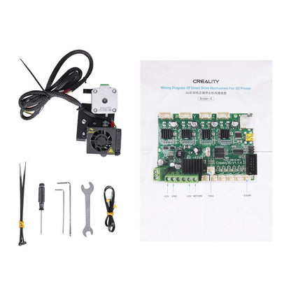 Kit extruder direct de 1.75 mm, Creality, cu motor nivelare pas 42-40, cap de printare, ventilator, fire de conectare, pentru Ender 3, Ender 3 Pro, Ender 3 V2