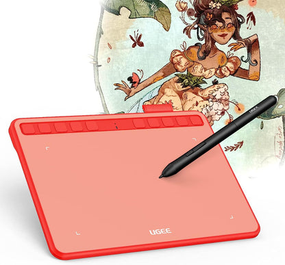 Tableta grafica 6.3 x 4 inch, cu 10 taste, stylus pen cu 8192 puncte presiune inclus, USB-C, compatibil Windows, MacOS, Android, Linux