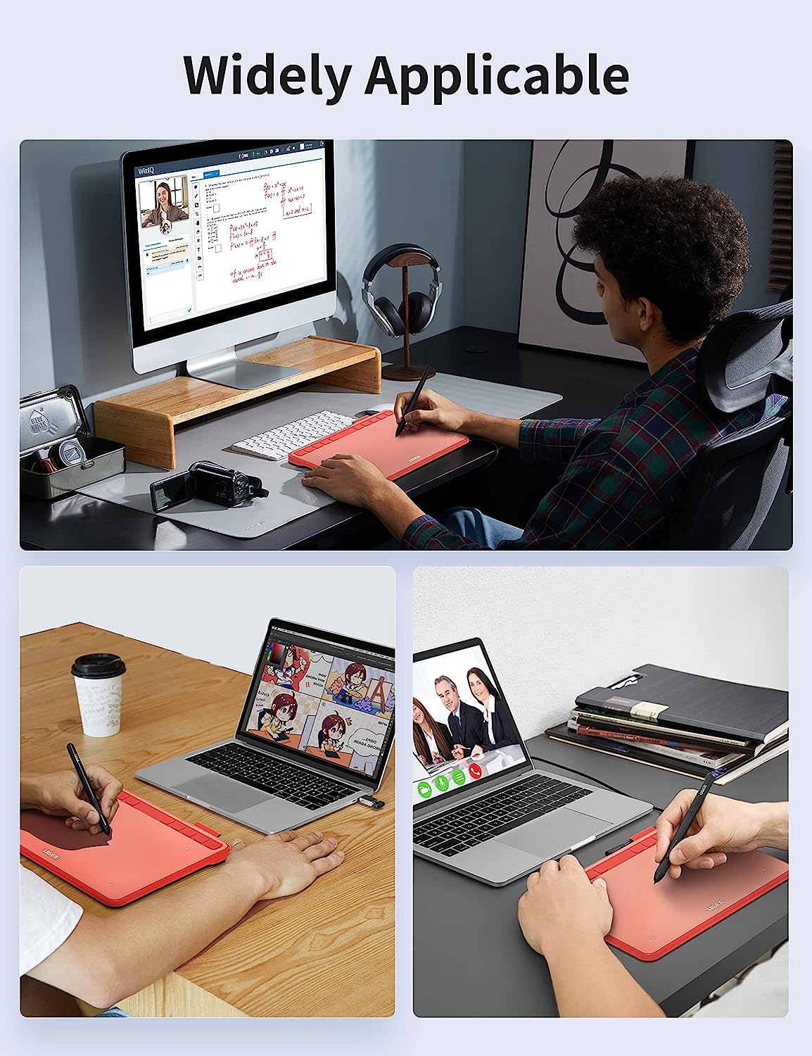 Tableta grafica 6.3 x 4 inch, cu 10 taste, stylus pen cu 8192 puncte presiune inclus, USB-C, compatibil Windows, MacOS, Android, Linux