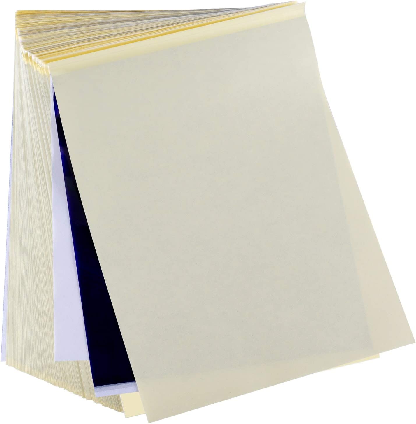 Set 100 hartii de transfer pentru tatuaje, A4, profesionale, din 4 straturi, pentru imprimanta termica sau desen de mana