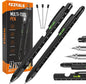 Set 2 pixuri multifunctionale 9 in 1 cu rigla, bula de nivel, lanterna LED, surubelnita, deschizator sticle, touchscreen, suport telefon