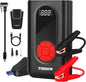 Starter auto 4 in 1 cu compresor de aer, functie powerbank, 1600A, 11200 mAh, cu lanterna LED, USB QC 3.0, Display LCD, Tishow