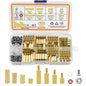 Set distantiere hexagonale M2.5 mama-mama si mama-tata, 486 piese, din metal cu saibe din plastic, pentru placa de baza, PCB, Raspberry Pi