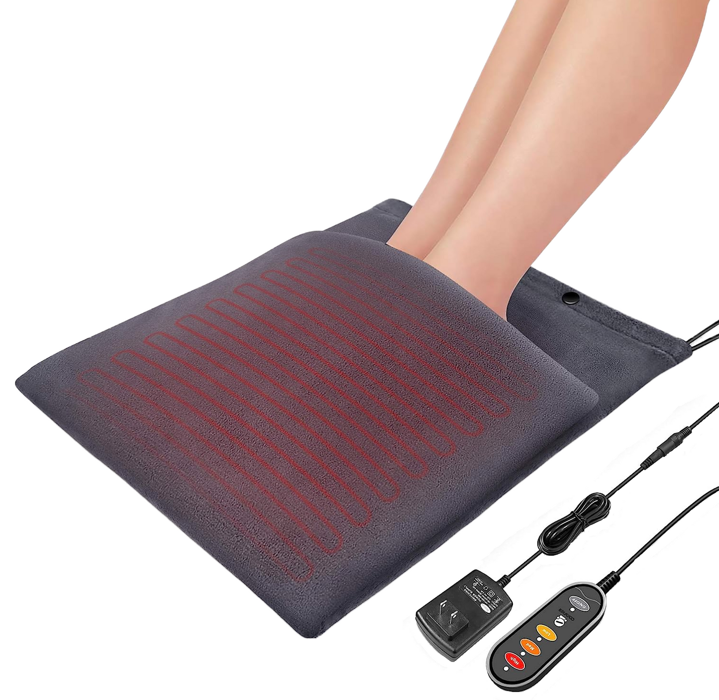 Incalzitor de picioare 2 in 1 pad cu incalzire electrica, 12 V, 3 niveluri de incalzire, oprire automata, design portabil, cu husa de depozitare si transport, Comfier
