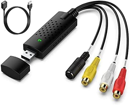 Convertor VHS Digital USB – Placa de captura video/audio pentru Windows 11/10/8, ideal pentru casete VHS, camere si DVR
