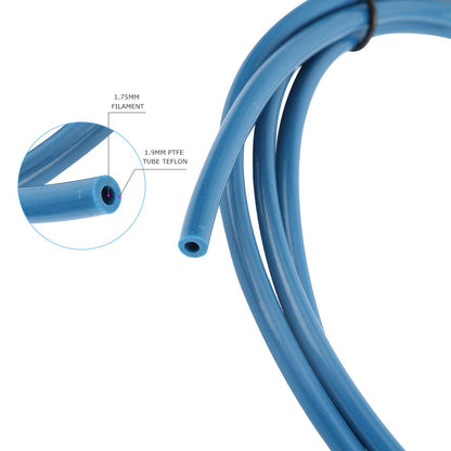Set tub teflon Capricorn de 2 m cu 3 conectori pneumatici PC4-M6 si 3 conectori PC4-M10, furtun PTFE pentru imprimanta 3d, filament de 1.75 mm