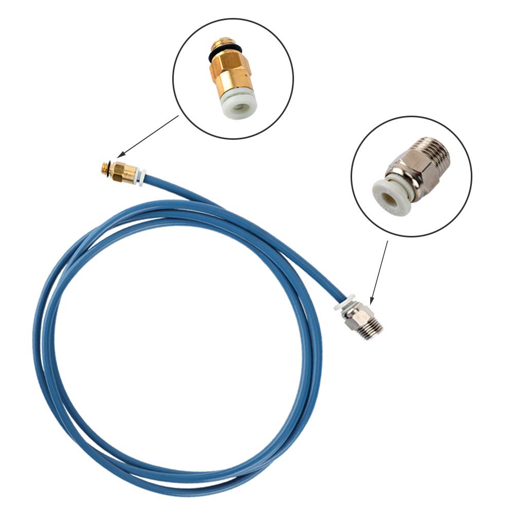Set tub teflon Capricorn de 2 m cu 3 conectori pneumatici PC4-M6 si 3 conectori PC4-M10, furtun PTFE pentru imprimanta 3d, filament de 1.75 mm