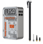 Pompa electrica, mini compresor cu functie powerbank, lanterna LED, acumulator 6000 mAh, ecran LCD, 10 Bar, pentru masina, motocicleta, bicicleta, mingi