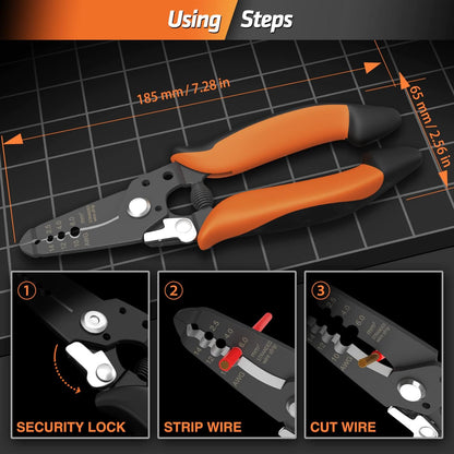 Set cleste de sertizare cablu solar 2,5/4.0/6,0 mm², cu 12 conectori mama/tata, contine cleste de dezizolat si chei speciale, in cutie de transport si depozitare, Someline