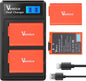 Set 2 acumulatori EN-EL25 / EN-EL25A 1350 mAh, cu incarcator dual cu display LCD, compatibil cu seriile Nikon Z50 / ZFC / Z