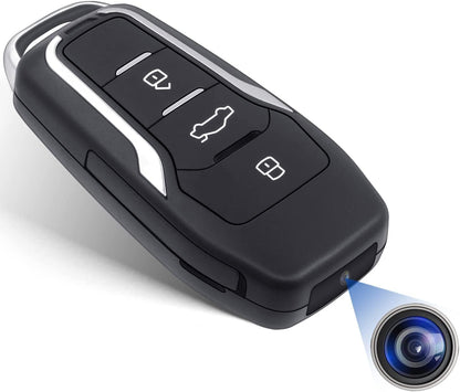 Camera spion mini tip cheie auto, 1080P Full HD, cu detectie miscare, cu port USB, slot card, acumulator 800 mAh, memorie de 64 GB inclusa, suporta card pana la 128 GB