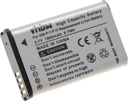 Acumulator 1800 mAh 3.7 V, compatibil GPS Garmin lpha 100, Montana 600, 600T, 600t Camo, 650, 650T, Monterra wie 11599 (00, 11654 03)