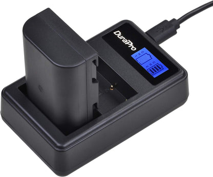 Set de 2 acumulatori DMW-BLF19 DMW-BLF19E, 1860 mAh cu incarcator dual, pentru Panasonic DMW-BLF19PP; Aparat foto DMC-GH3, DMC-GH4, DC-GH5 G9
