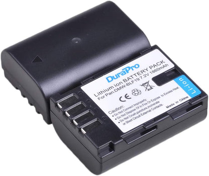Set de 2 acumulatori DMW-BLF19 DMW-BLF19E, 1860 mAh cu incarcator dual, pentru Panasonic DMW-BLF19PP; Aparat foto DMC-GH3, DMC-GH4, DC-GH5 G9