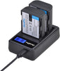 Set de 2 acumulatori DMW-BLF19 DMW-BLF19E, 1860 mAh cu incarcator dual, pentru Panasonic DMW-BLF19PP; Aparat foto DMC-GH3, DMC-GH4, DC-GH5 G9