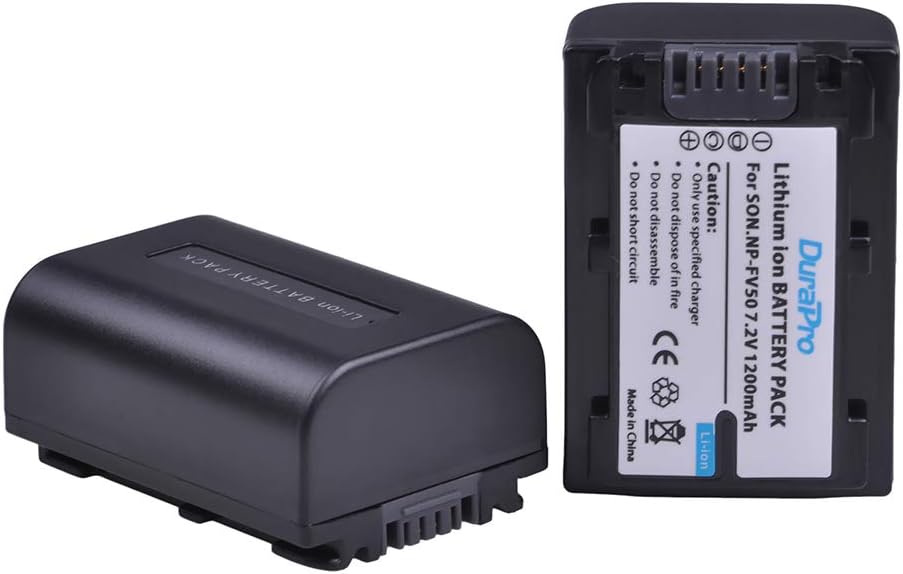 Set de 2 acumulatori NP-FV50 1200 mAh si incarcator LCD, pentru Sony NP-FV30, NP-FV40, FV70, FV100, HDR-CX150E, HDR-CX170, HDR-SR68, DCR-SR20E, HDR-CX190