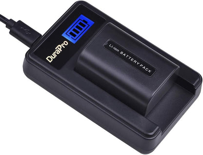 Set de 2 acumulatori NP-FV50 1200 mAh si incarcator LCD, pentru Sony NP-FV30, NP-FV40, FV70, FV100, HDR-CX150E, HDR-CX170, HDR-SR68, DCR-SR20E, HDR-CX190