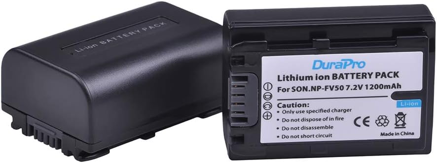 Set de 2 acumulatori NP-FV50 1200 mAh si incarcator LCD, pentru Sony NP-FV30, NP-FV40, FV70, FV100, HDR-CX150E, HDR-CX170, HDR-SR68, DCR-SR20E, HDR-CX190