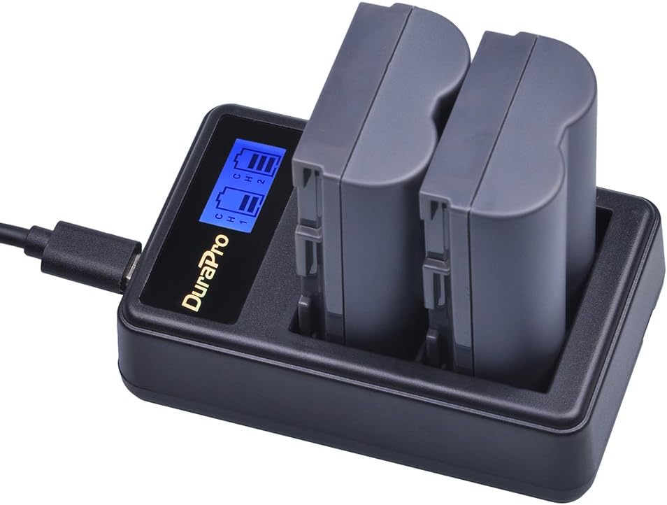 Set de 2 acumulatori BP-511 BP-511A 1800 mAh cu incarcator dual pentru Canon EOS 5D 10D 20D 20D 30D 40D 50D 300D D30 D60, Rebel PowerShot Pro G5 G1962 Pro G1 G5 G190 Pro
