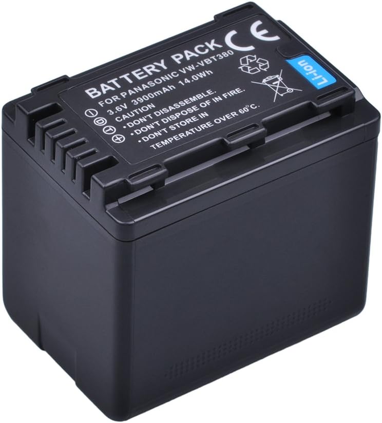 Acumulator VW-VBT380 3900 mAh, pentru Panasonic HC-V210, HC-V520, VW-BC10E, HC-W580, HC-V710, HC-V720, VXF999 VX878787 8 VX988 9 V160 V180 V270