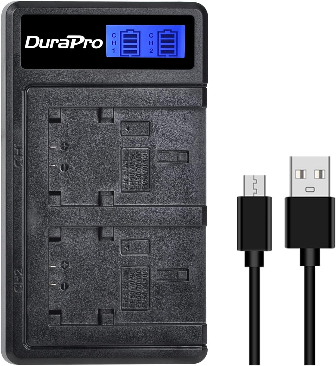 Set 2 acumulatori NP-FV70 de 2500 mAh cu incarcator dublu pentru Sony NP-FV50 FV30, FV100, Seria V, camera video Handycam HDR-CX230 HDR-CX150E HDR-CX170 CX300 Z1