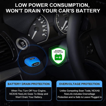 Diagnoza interfata OBD2, tester cu Bluetooth 5.0, citire si stergere coduri de eroare, citire parametri baterie, compatibil cu aplicatii multiple, pentru masina si motocicleta