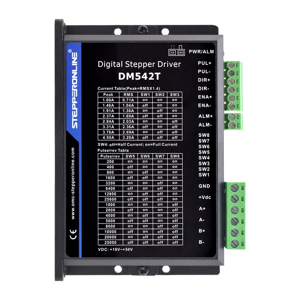 Driver digital DM542T pentru motor pas cu pas, 1.0-4.2A , 20-50VDC, pentru Nema 17, Nema 23, imprimanta 3D, CNC