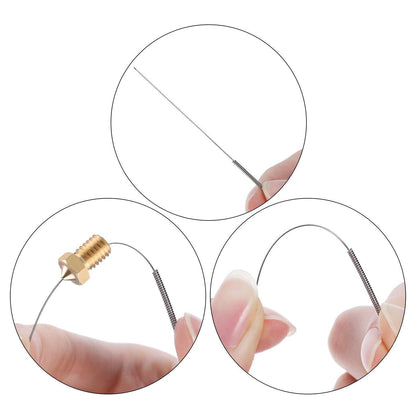 Kit de accesorii pentru imprimanta 3D, cu 10 duze, 3 bloc de incalzire, 2 tije filetate, 3 protectii de silicon, 4 conectori PC4, 10 ace de curatare, tub teflon si unelte