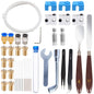 Kit de accesorii pentru imprimanta 3D, cu 10 duze, 3 bloc de incalzire, 2 tije filetate, 3 protectii de silicon, 4 conectori PC4, 10 ace de curatare, tub teflon si unelte