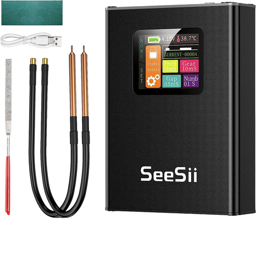 Aparat de sudura in puncte portabil, cu acumulator 5000 mAh, 30 de niveluri, ecran color 1,8 inch, 0,1 mm-0,15 mm, cu banda de nichel, pentru lipit acumulatori