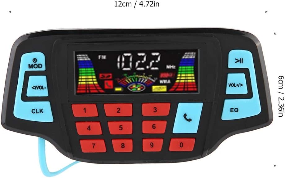 Sistem audio MP3 pentru motocicleta, cu Bluetooth slot card TF, cu sistem prindere si 2 boxe, compatibil moto, scuter, atv