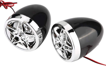 Sistem audio MP3 pentru motocicleta, cu Bluetooth slot card TF, cu sistem prindere si 2 boxe, compatibil moto, scuter, atv