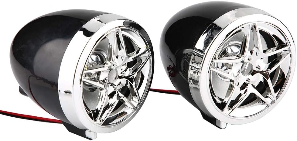 Sistem audio MP3 pentru motocicleta, cu Bluetooth slot card TF, cu sistem prindere si 2 boxe, compatibil moto, scuter, atv