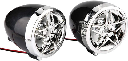 Sistem audio MP3 pentru motocicleta, cu Bluetooth slot card TF, cu sistem prindere si 2 boxe, compatibil moto, scuter, atv