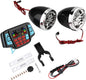 Sistem audio MP3 pentru motocicleta, cu Bluetooth slot card TF, cu sistem prindere si 2 boxe, compatibil moto, scuter, atv