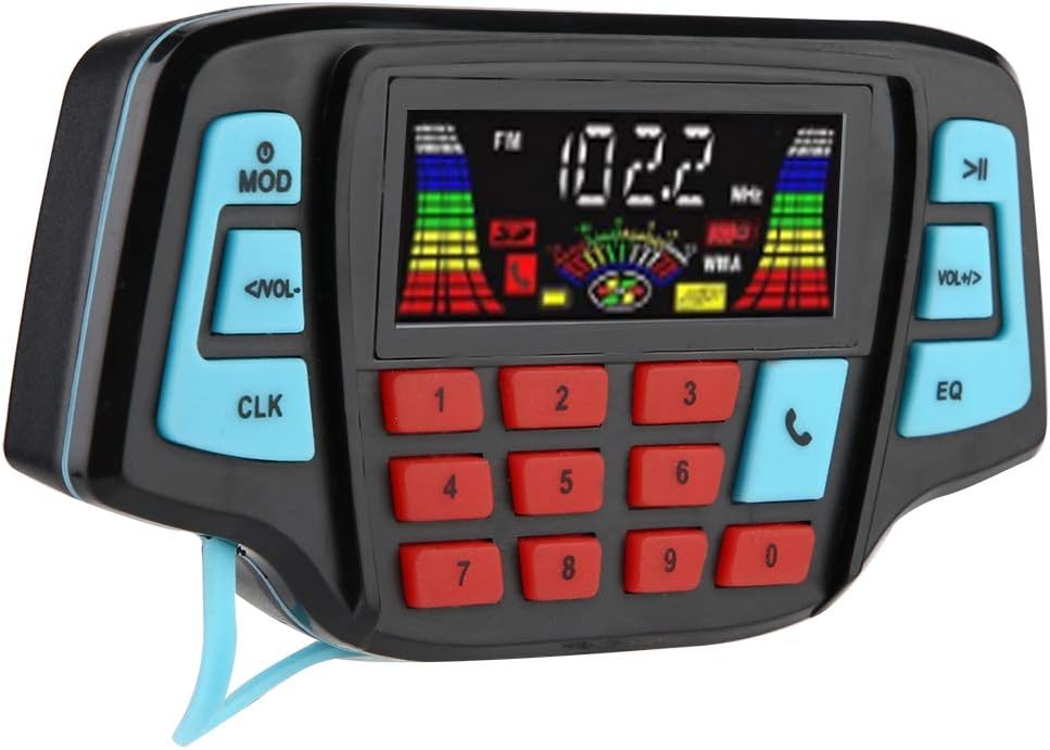 Sistem audio MP3 pentru motocicleta, cu Bluetooth slot card TF, cu sistem prindere si 2 boxe, compatibil moto, scuter, atv