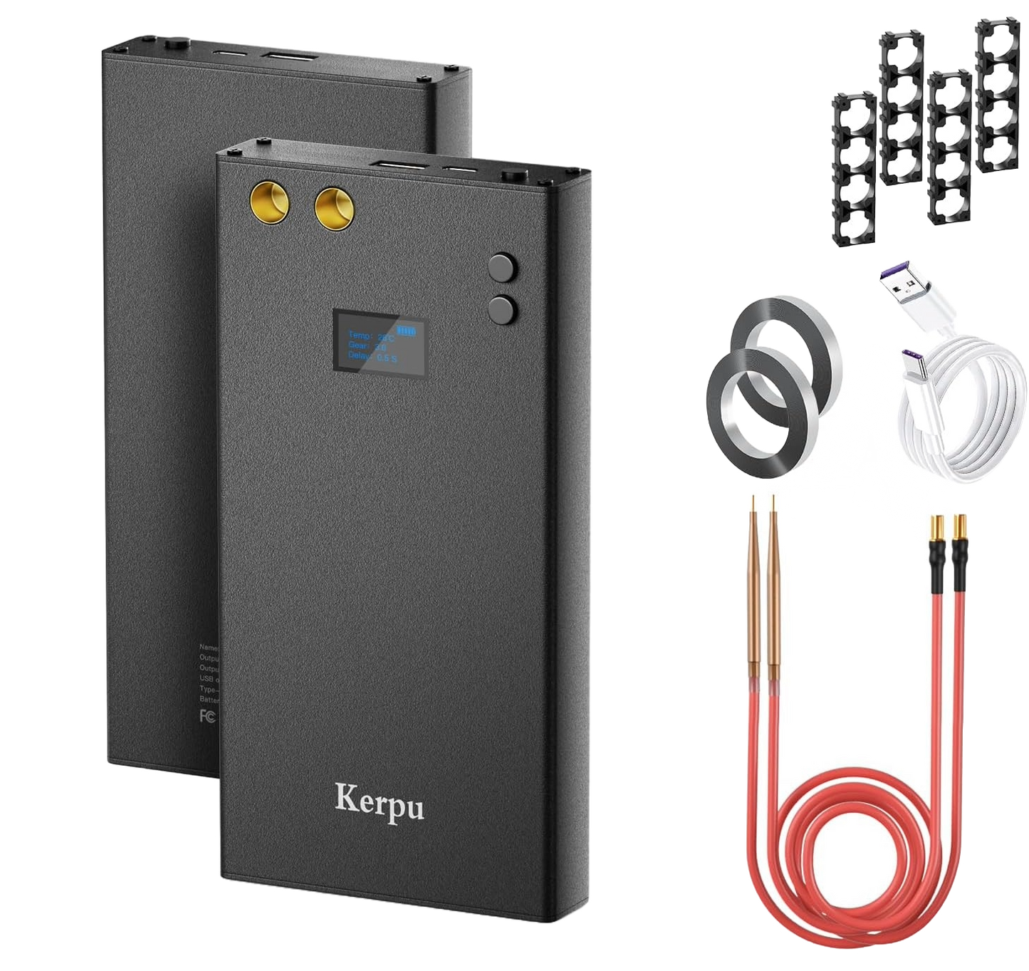 Aparat de sudura in puncte portabil, cu acumulator 11000 mAh, ecran LCD, 70 viteze reglabile, banda de nichel de 10 m, functie powerbank, pentru lipit acumulatori