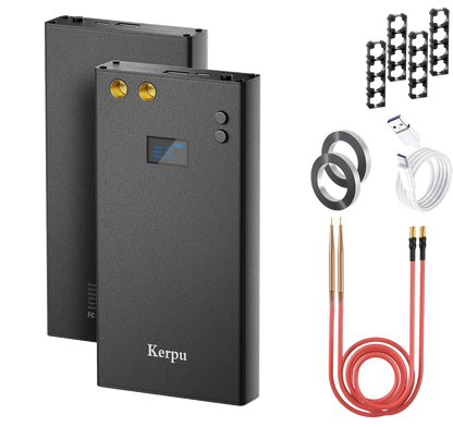 Aparat de sudura in puncte portabil, cu acumulator 11000 mAh, ecran LCD, 70 viteze reglabile, banda de nichel de 10 m, functie powerbank, pentru lipit acumulatori